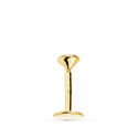 18K PIERCING LABIO ORO AMARILLO CIRCONITA BOCEL 3 MM GRUESO BARRA 1.20 MM LONGITUD 7 MM TOTAL PIERCING 9 MM CIERRE TUERCA