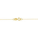 18K GARGANTILLA ORO AMARILLO PLACA CHAPAS 5 MM Y PIEDRAS 5 MM CADENA FORZADA 45CM