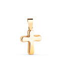 18K CRUZ ORO AMARILLO LISA EN BRILLO. MEDIDA: 14 X 10 MM