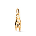 18K COLGANTE AMULETO ORO AMARILLO MANO ITALIANA EN BRILLO. MEDIDA: 16 X 5,5 MM