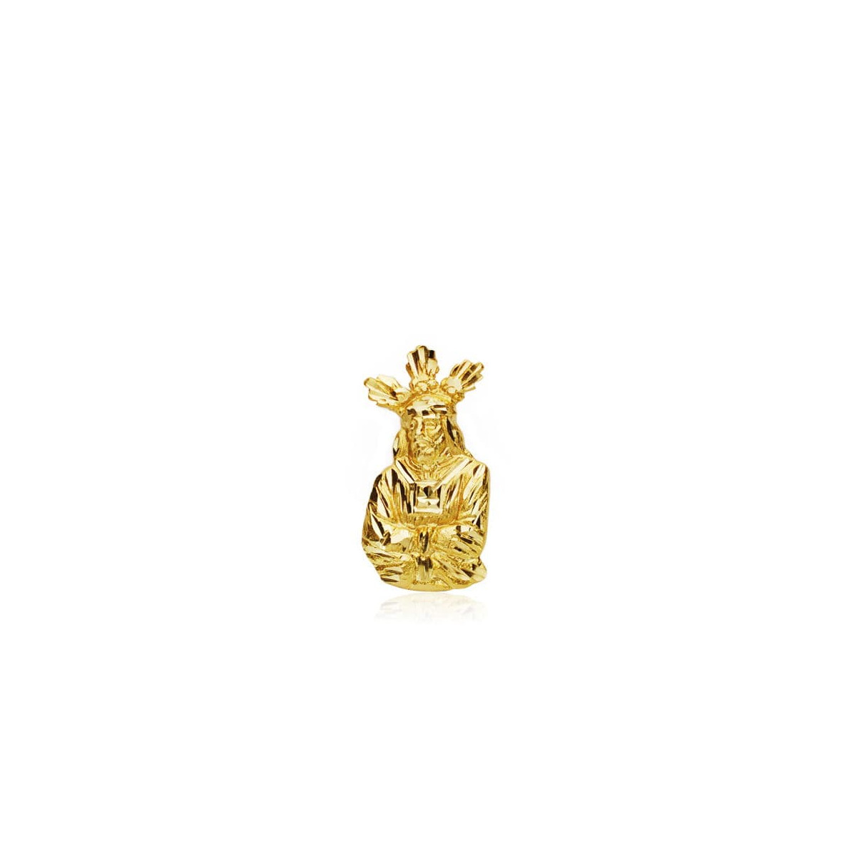 18K CRISTO ORO AMARILLO CAUTIVO SILUETA 19X9 MM