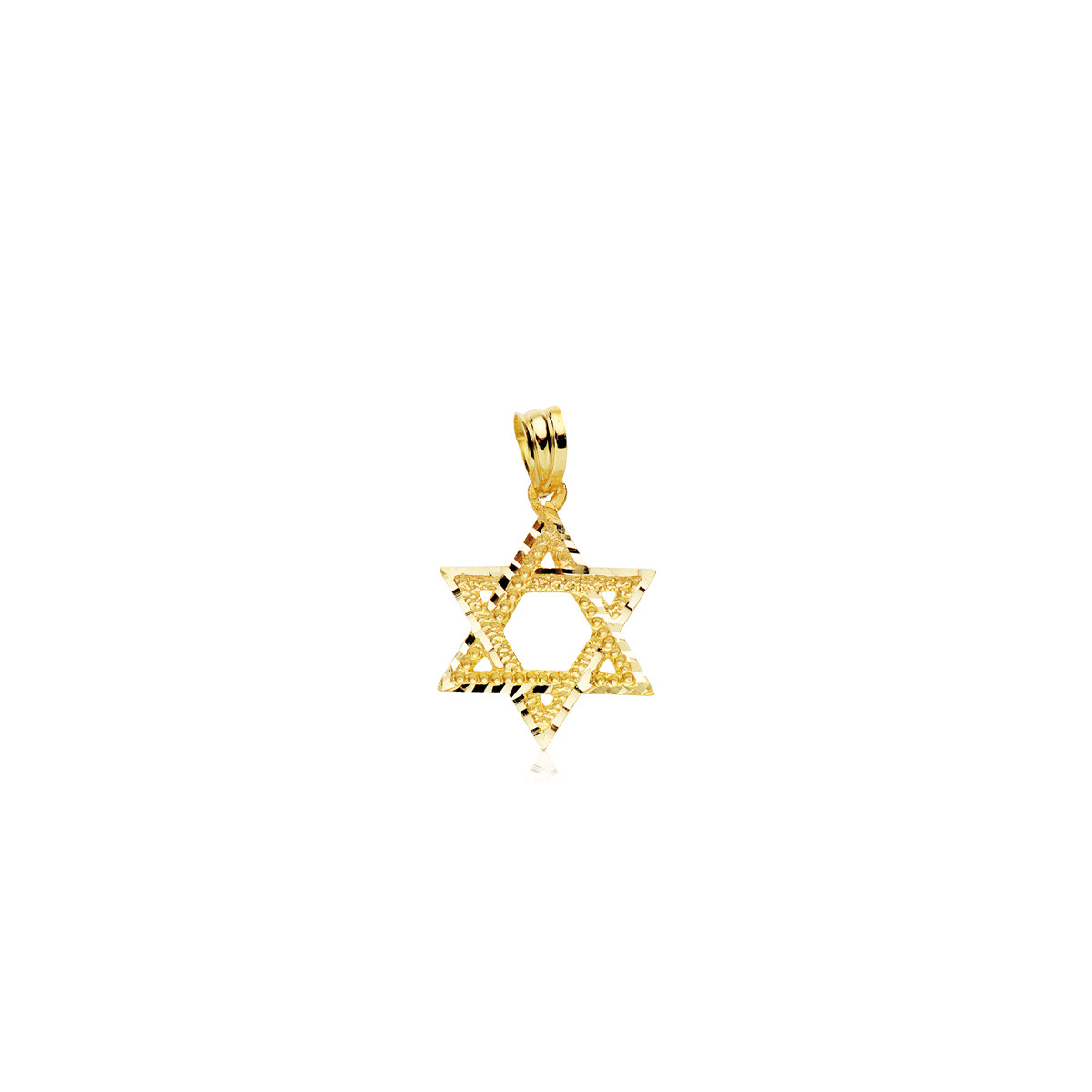 18K COLGANTE ORO AMARILLO ESTRELLA DE DAVID. 22 X 17 MM