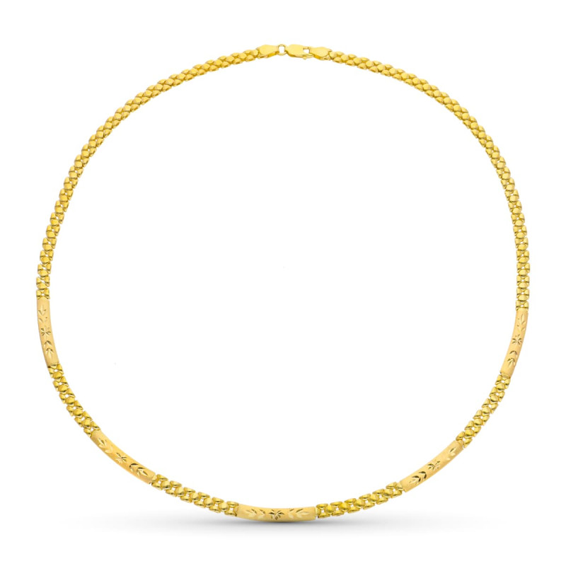 18K GARGANTILLA ORO AMARILLO TALLADA PANTER