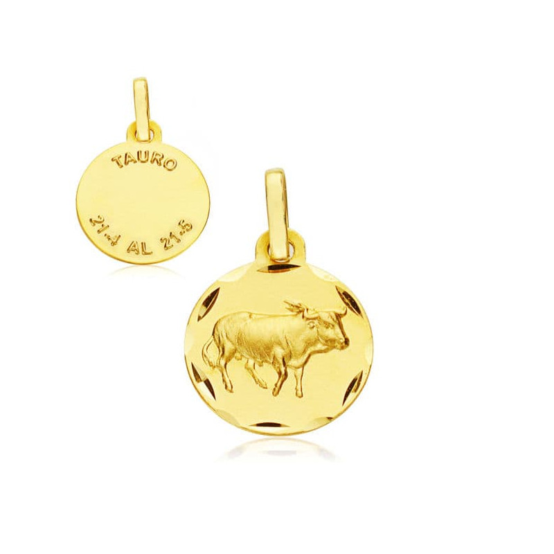 18K HOROSCOPO ORO AMARILLO TAURO 13 MM