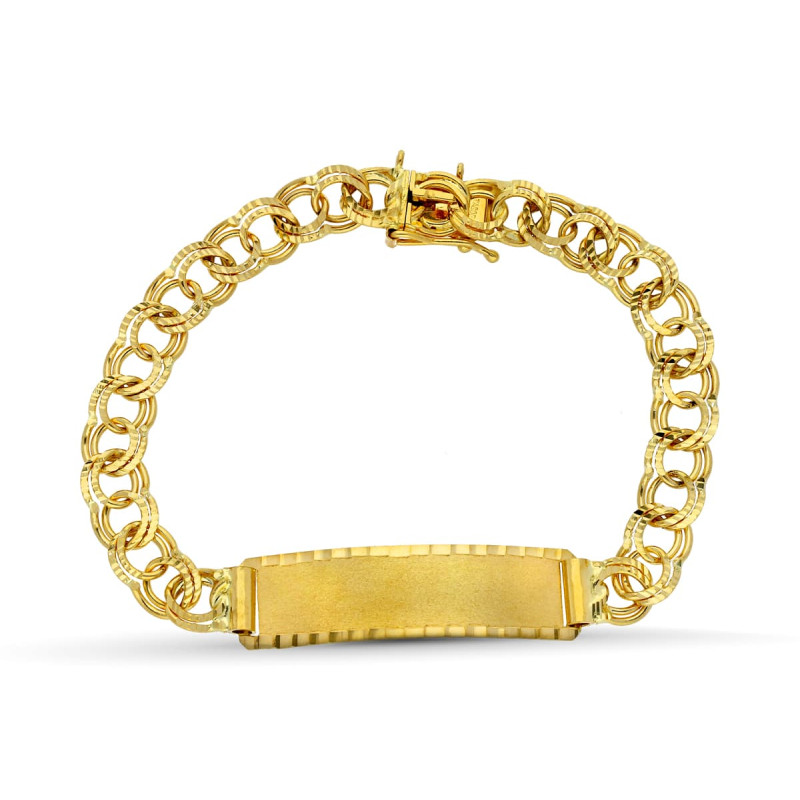18K  PULSERA ESCLAVA ORO AMARILLO HUNGARA 21CM 8 MM