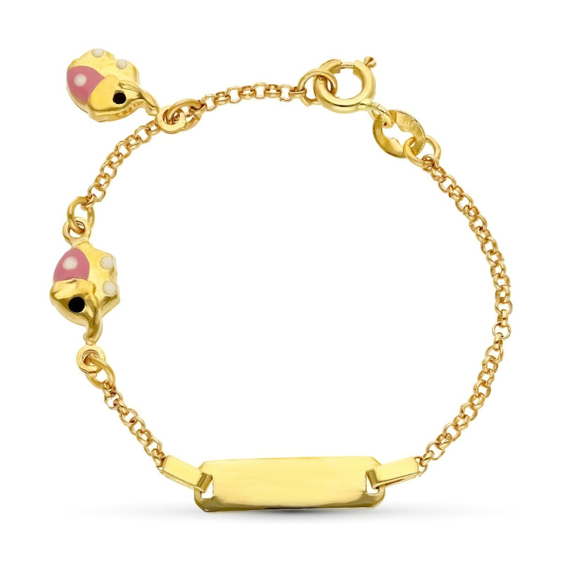 18K ESCLAVA ORO AMARILLO ELEFANTES. 13CM