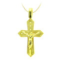 18K CRUZ ORO AMARILLO CON CRISTO 30X19 MM