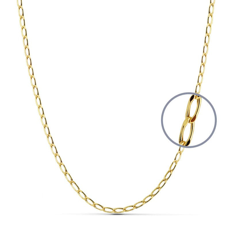18K CADENA ORO AMARILLO BILBAO 45CM HUECA 2 MM