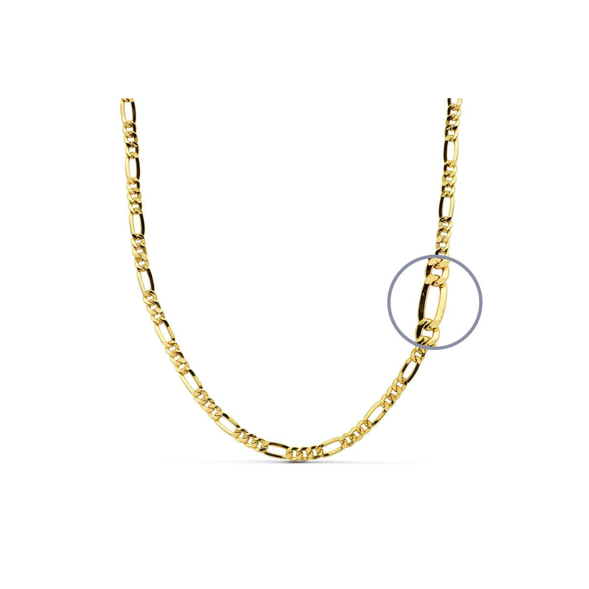 18K CADENA ORO AMARILLO CARTIER 60CM HUECA 3MM