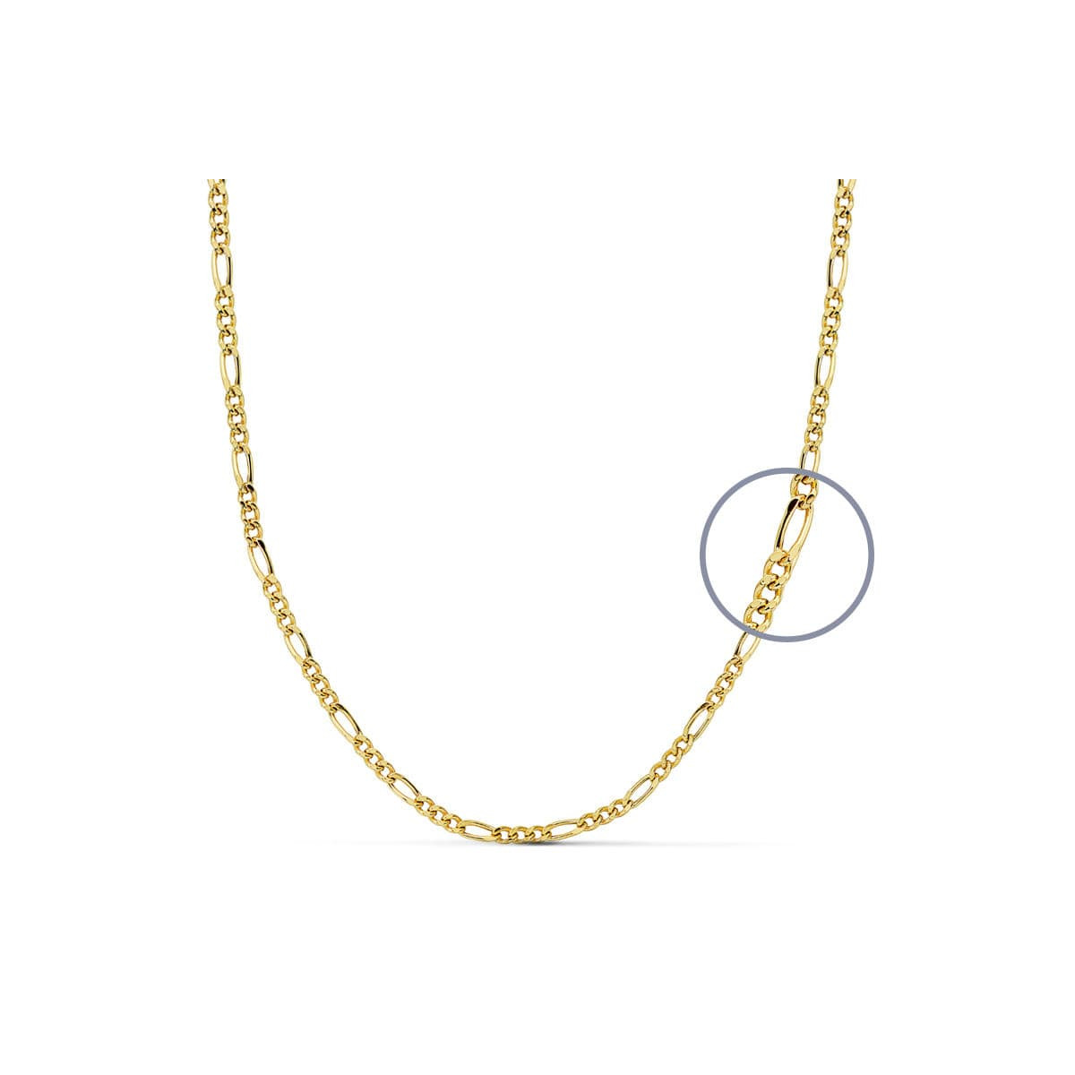 18K CADENA ORO AMARILLO ESLABON CARTIER HUECA. LARGO: 45 CM. ANCHO: 2 MM