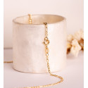 18K CADENA ORO AMARILLO ESLABON CARTIER HUECA. LARGO: 45 CM. ANCHO: 2 MM