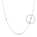 18K CADENA MACIZA ORO BLANCO 40CM 1.8 MM
