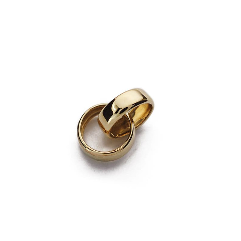 18K COLGANTE ORO AMARILLO ALIANZAS 8 MM DIAMETRO C. AMOR