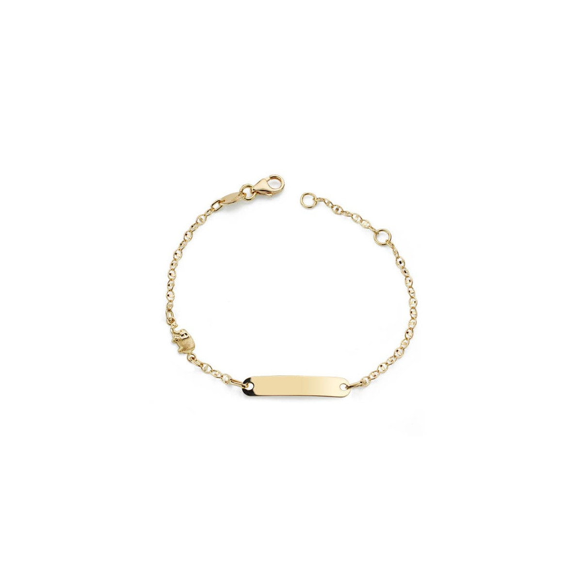 18K ESCLAVA ORO AMARILLO ELEFANTE 14CM