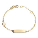 18K PULSERA ESCLAVA ORO AMARILLO MOTIVO FLOR 14CM