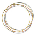 18K PULSERA ORO TRICOLOR 5 AROS LISOS DIAMETRO: 62MM. ANCHO: 1 MM