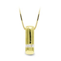 18K GARGANTILLA ORO AMARILLO Y CIRCONITAS. CADENA COLA DE RATONJ.3C.