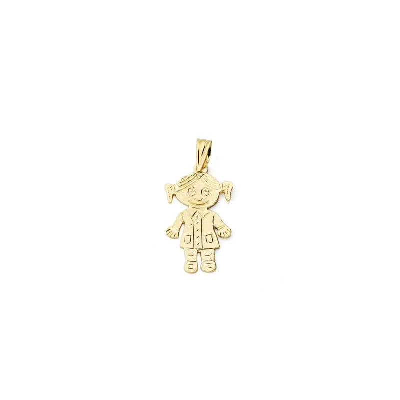 18K COLGANTE ORO AMARILLO NIÑA 20X11 MM