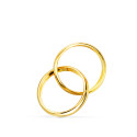 18K COLGANTE ORO AMARILLO DOS ALIANZAS 9 MM DIAMETRO C. AMOR