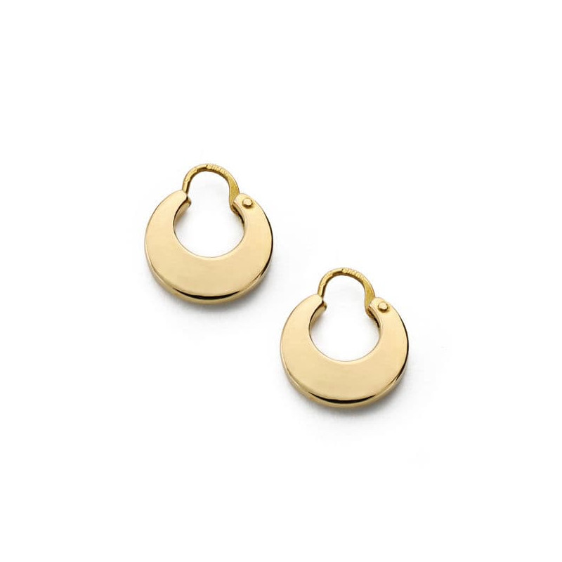 18K AROS ORO AMARILLO MANCHEGAS . 11 MM LISAS.