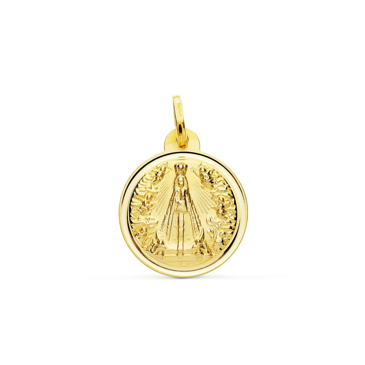 9K MEDALLA ORO AMARILLO NUESTRA SEÑORA DE BEGOÑA 20 MM