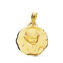 9K MEDALLA ORO AMARILLO ANGEL QUERUBIN 17 MM