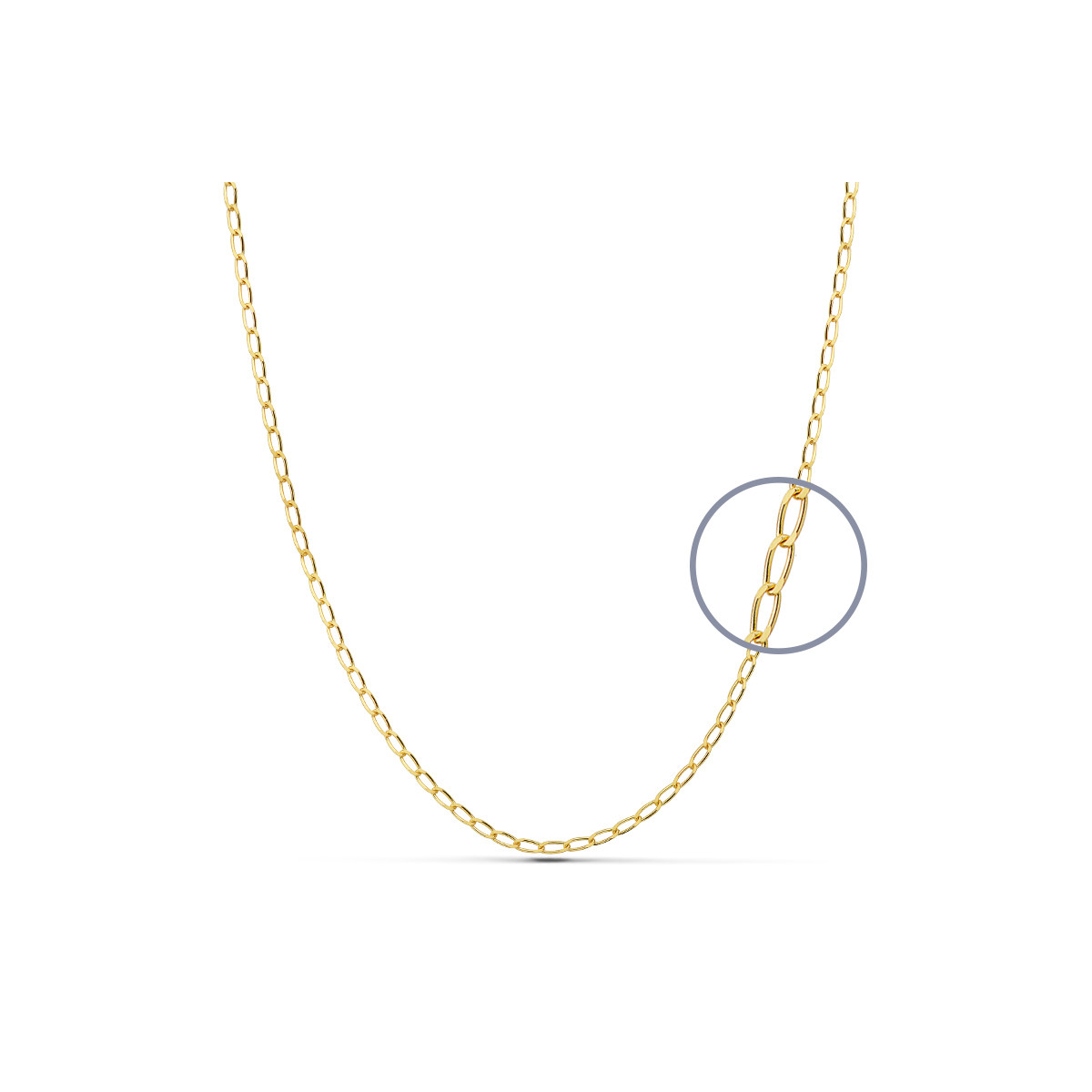 9K CADENA ORO AMARILLO BILBAO 50CM 2 MM