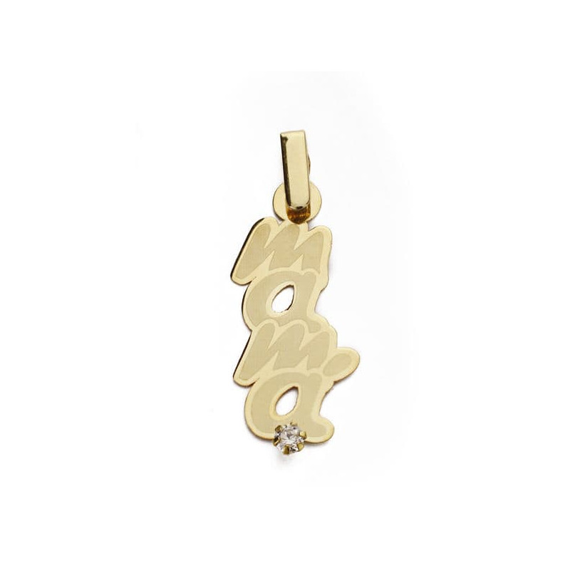 9K COLGANTE ORO AMARILLO MADRE SILUETA 1C GARRA LASER