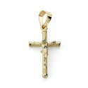 9K CRUZ ORO AMARILLO CRISTO 19X10.5X1.5 MM