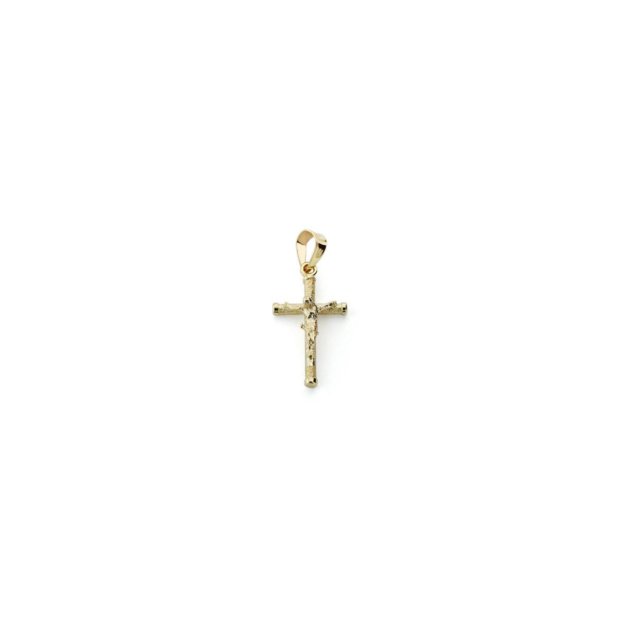 9K CRUZ ORO AMARILLO CRISTO 19X10.5X1.5 MM