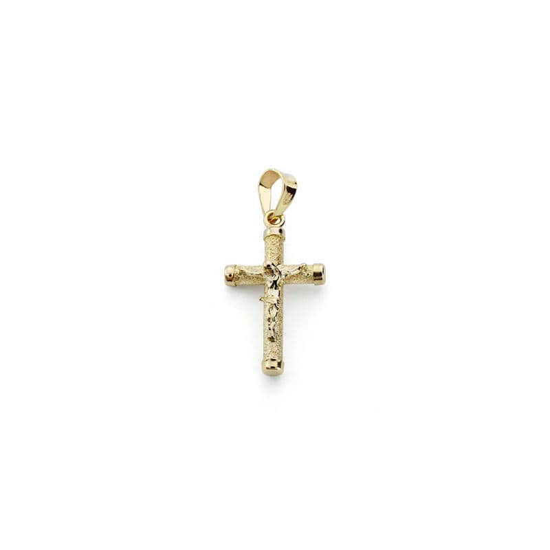 9K CRUZ ORO AMARILLO CRISTO 19X11 MM