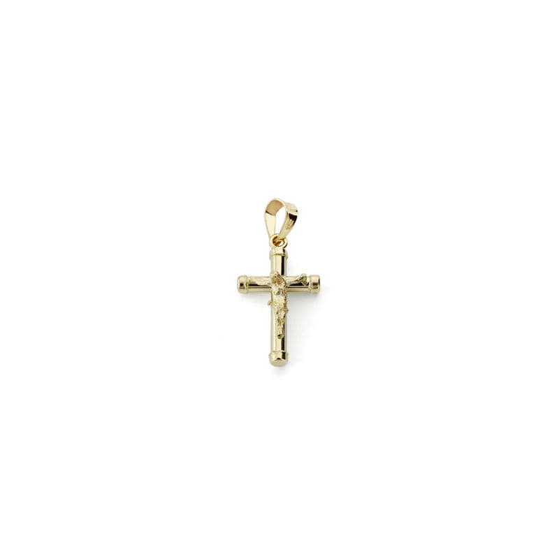 9K CRUZ ORO AMARILLO CRISTO 17X10 MM