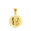 9K VIRGEN NIÑA CERCO CALADO 16X14 MM