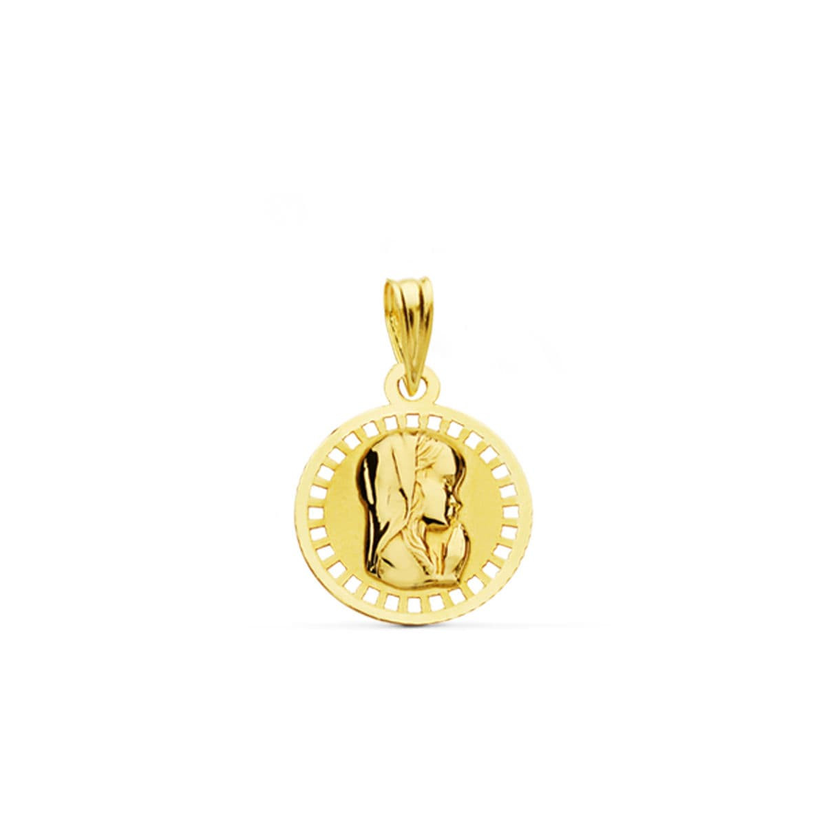 9K VIRGEN NIÑA CERCO CALADO 16X14 MM