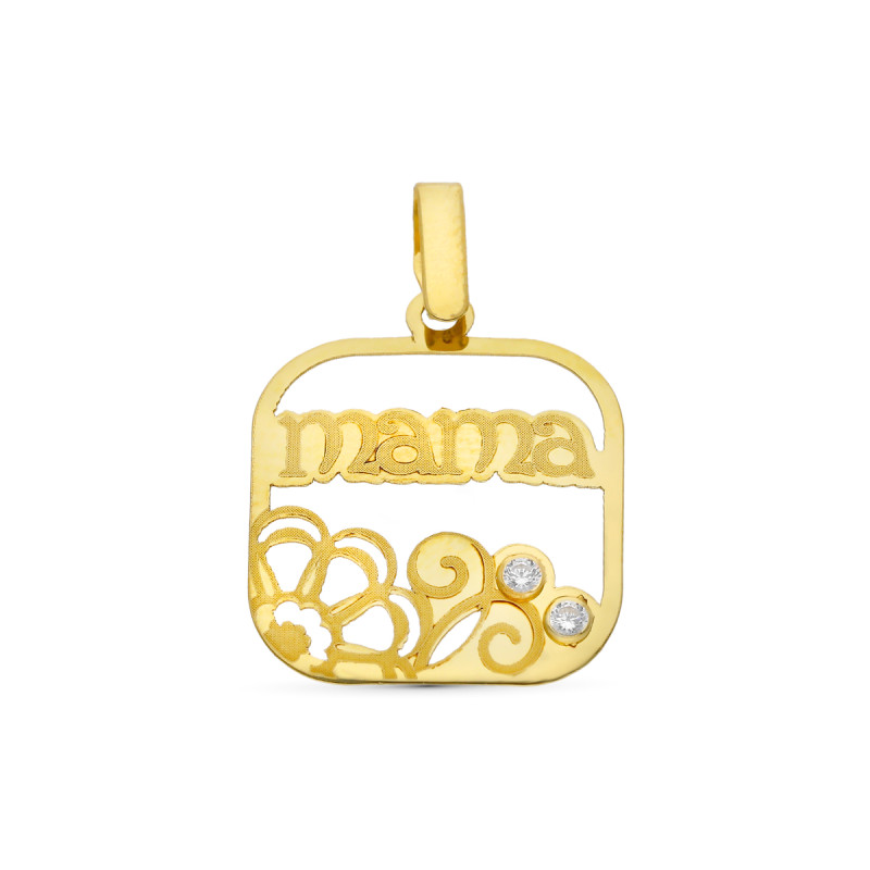 9K COLGANTE ORO AMARILLO MADRE. 21X18 MM