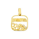 9K COLGANTE ORO AMARILLO MADRE. 21X18 MM
