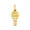 9K COLGANTE ORO AMARILLO MAMA GLOBO 20X10 MM