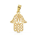 9K COLGANTE ORO AMARILLO MANO DE FATIMA 19X15 MM