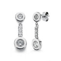9K PENDIENTES ORO BLANCO CIRCONITA