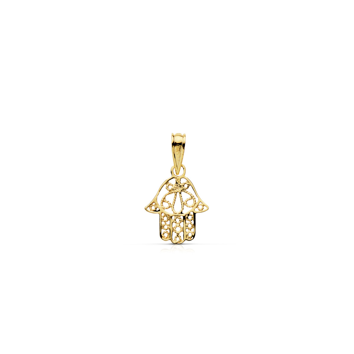 9K COLGANTE MANO DE FATIMA ORO AMARILLO 9K 14X11 MM