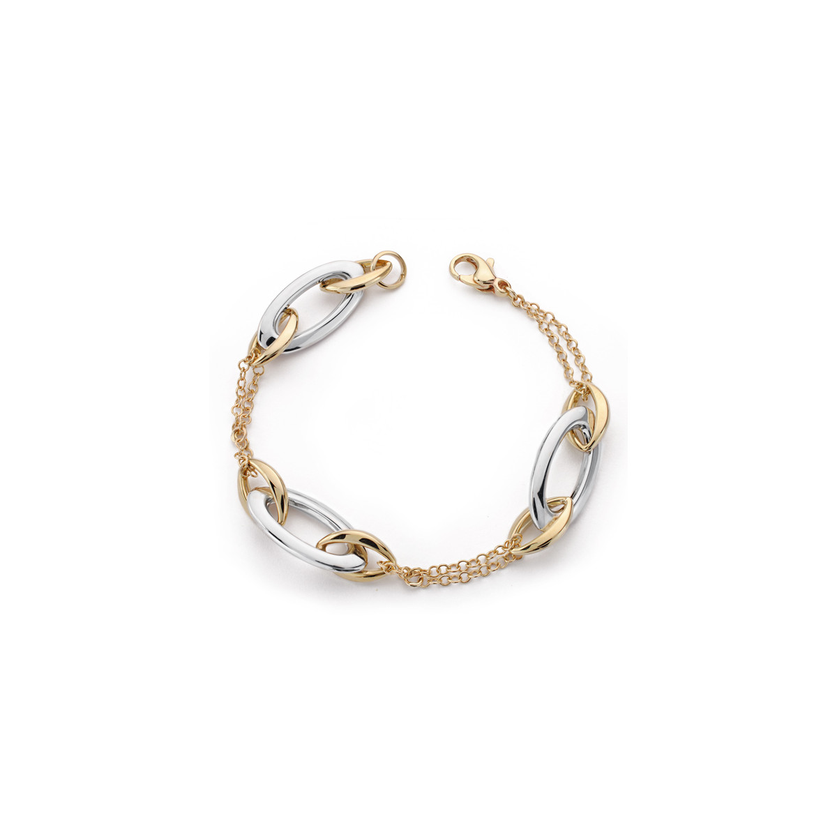 9K PULSERA ORO AMARILLO HUECA 19.5CM