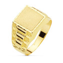 9K SELLO ORO AMARILLO CADETE HUECO.  ZONA GRABADO 9 X 9 MM