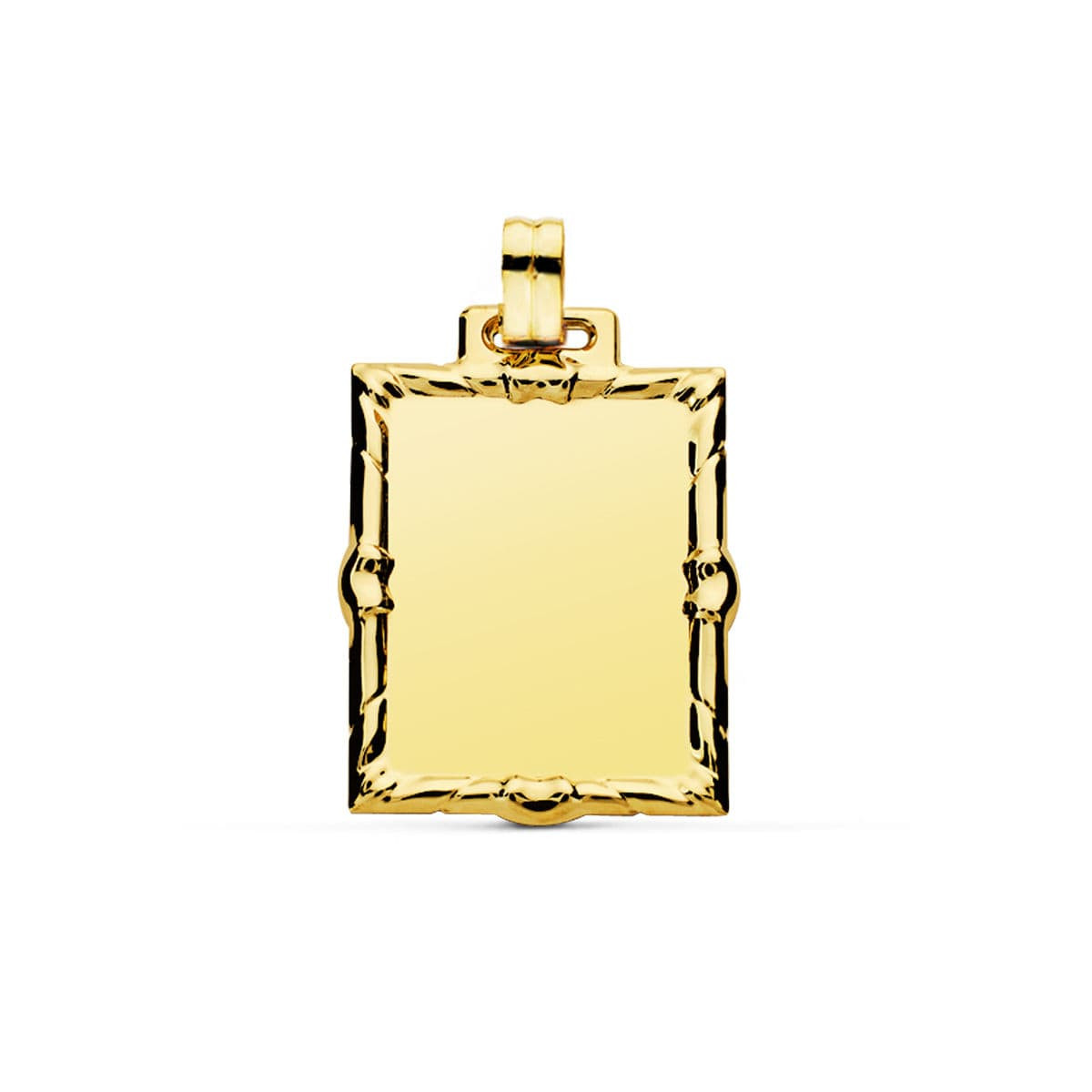 9K PLACA CHAPA ORO AMARILLO 34X24 MM