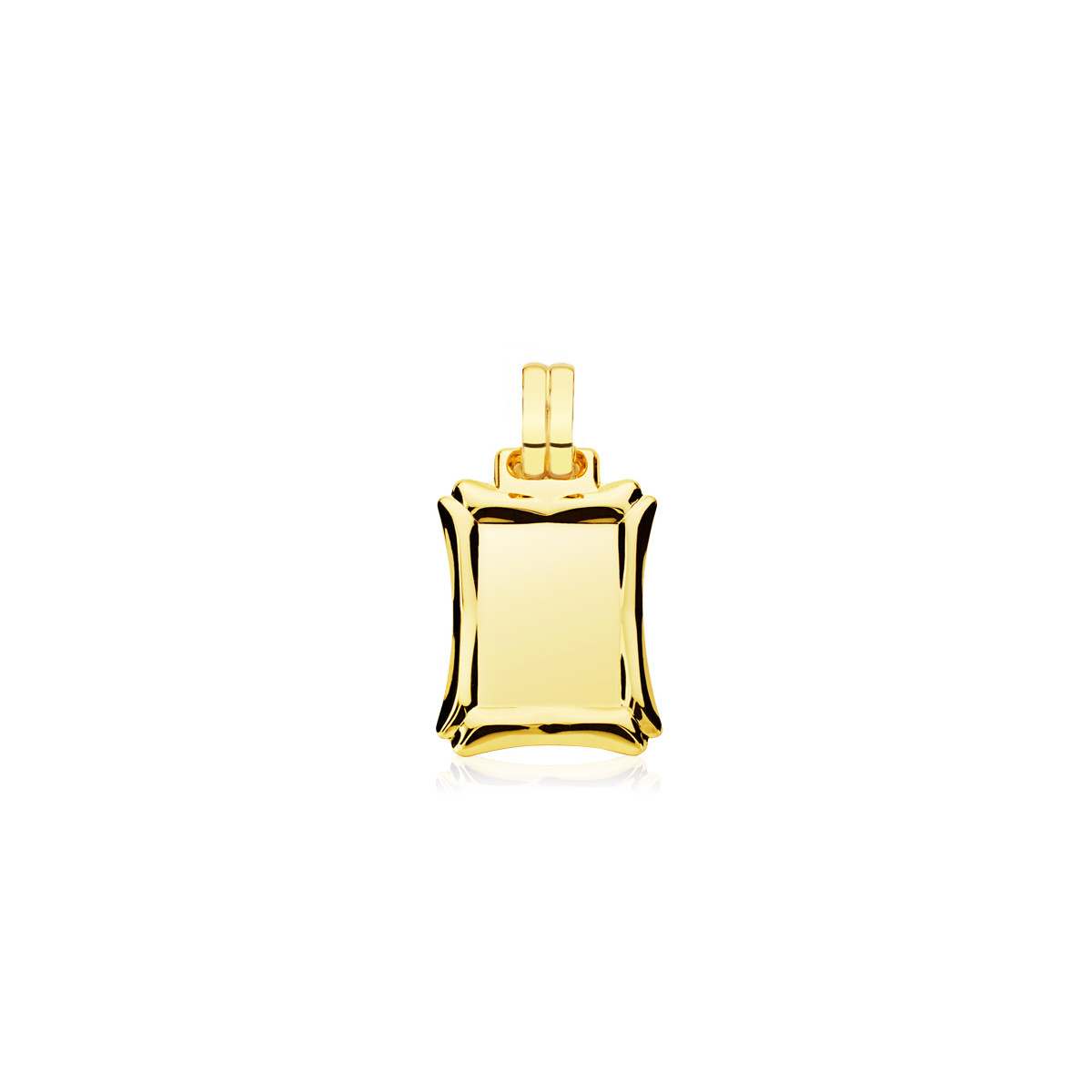 9K PLACA CHAPA RECTANGULAR ORO AMARILLO 9K 20X16 MM