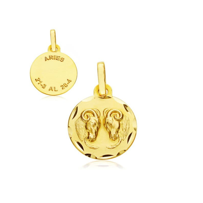 9K HOROSCOPO ORO AMARILLO 13 MM ARIES