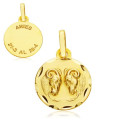 9K HOROSCOPO ORO AMARILLO 13 MM ARIES