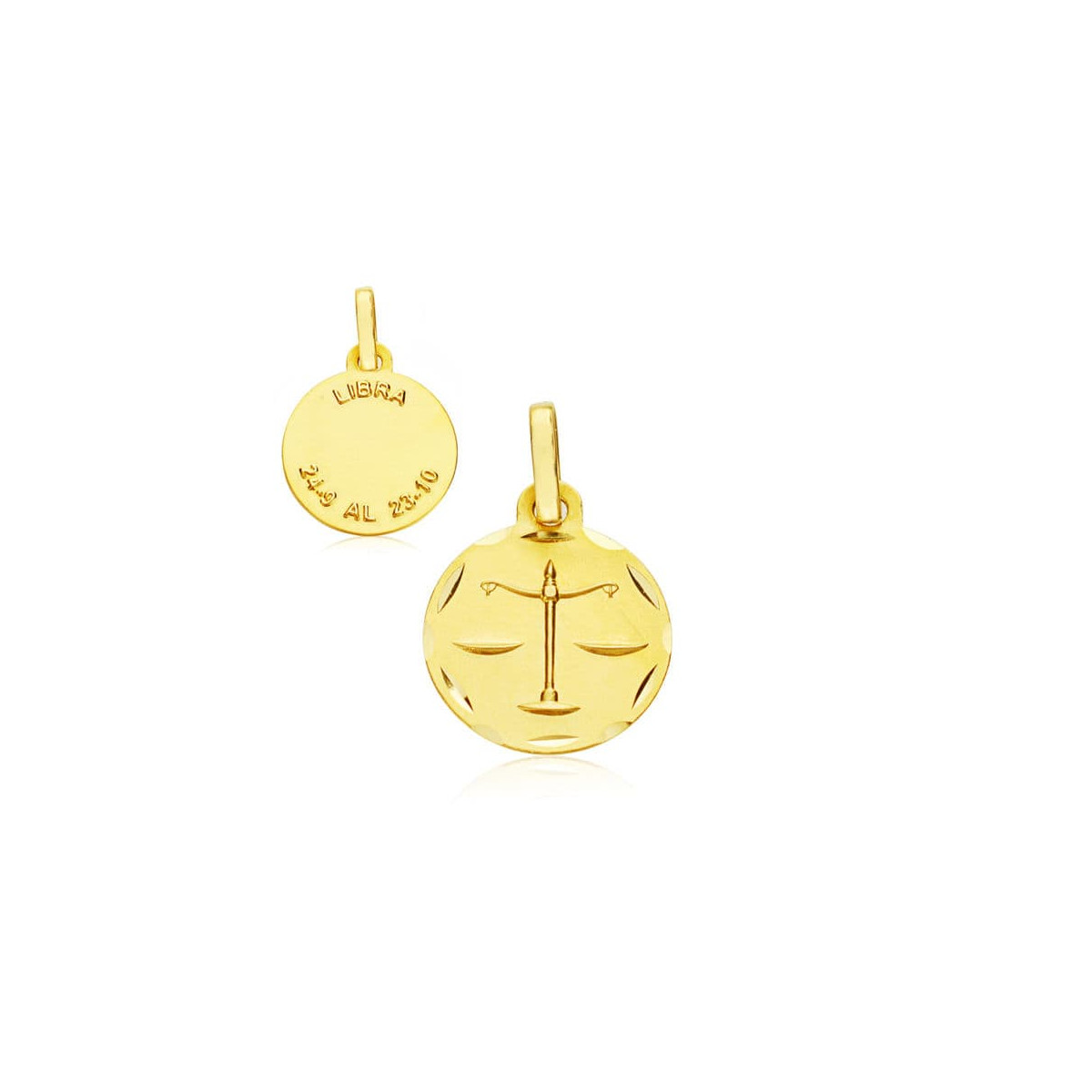 9K HOROSCOPO ORO AMARILLO 13 MM LIBRA