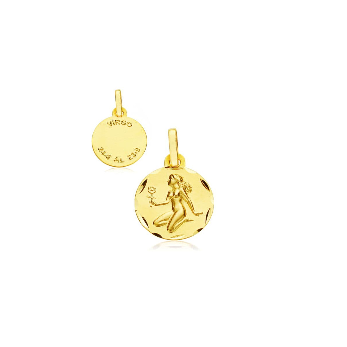 9K HOROSCOPO ORO AMARILLO 13 MM VIRGO
