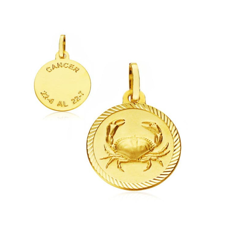 9K HOROSCOPO ORO AMARILLO DISCO 16 MMCANCER