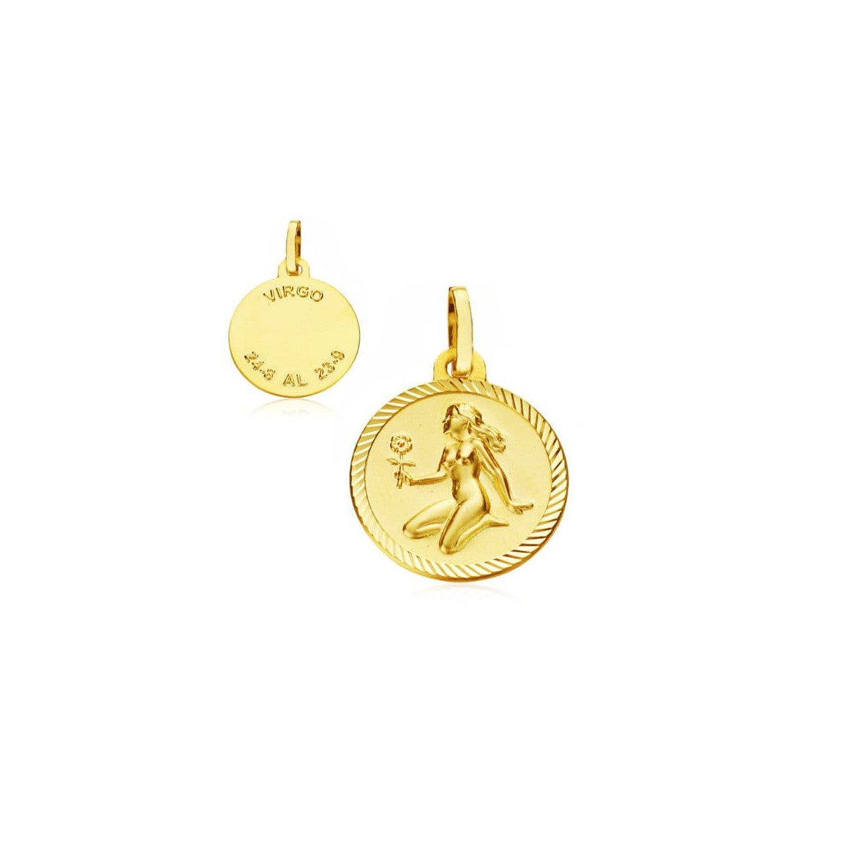 9K HOROSCOPO ORO AMARILLO DISCO 16 MMVIRGO